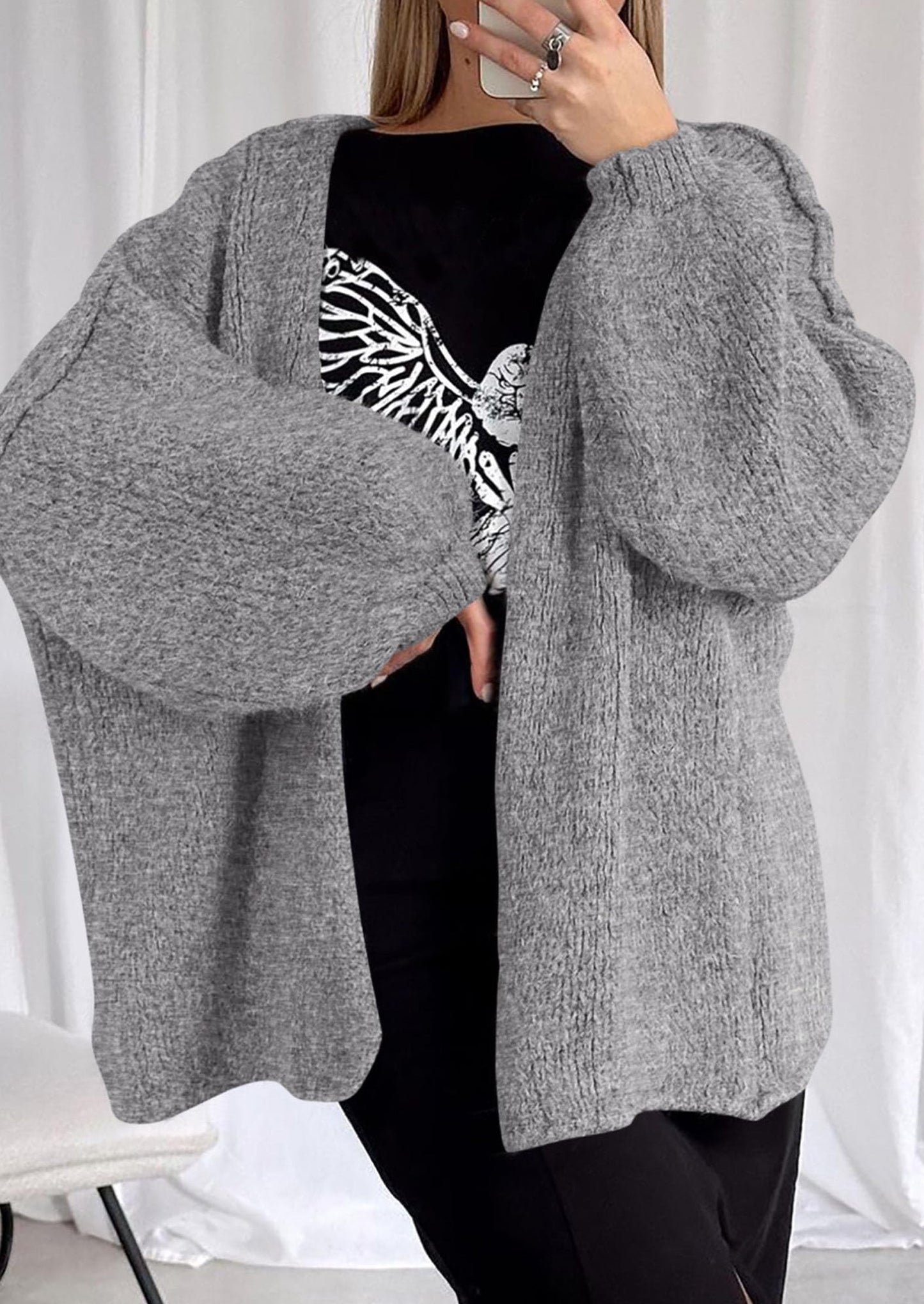 Oversized Knit Cardigan