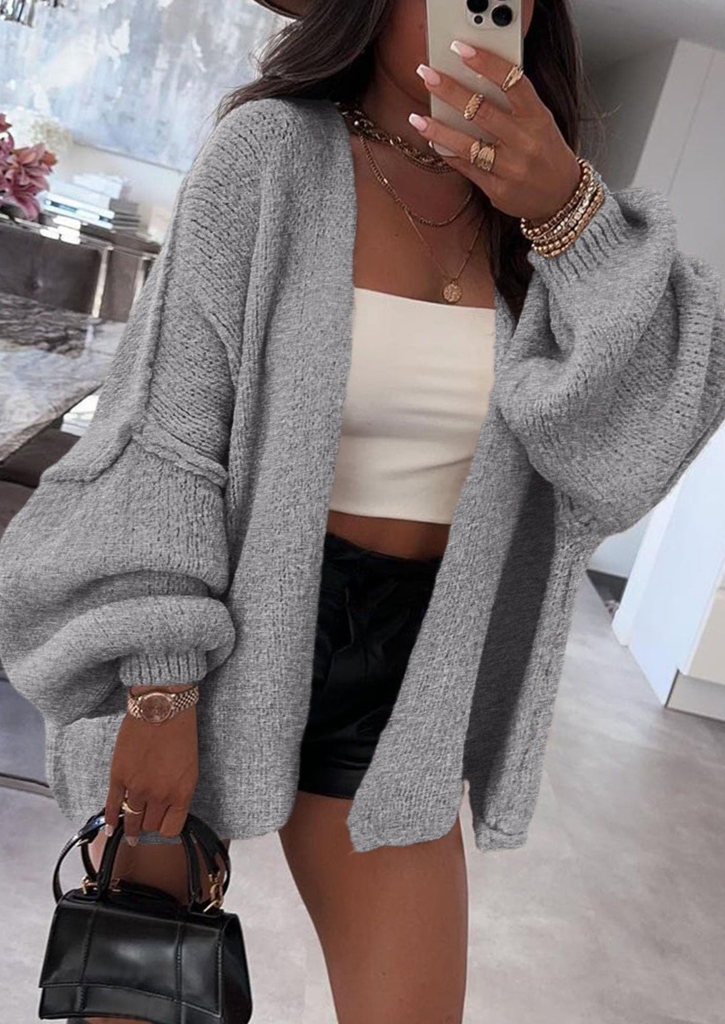 Oversized Knit Cardigan