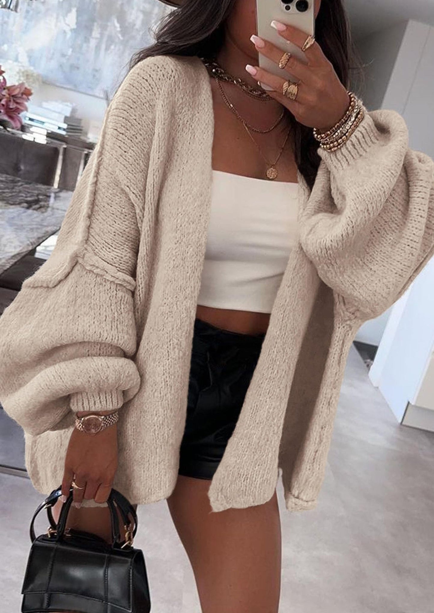 Oversized Knit Cardigan