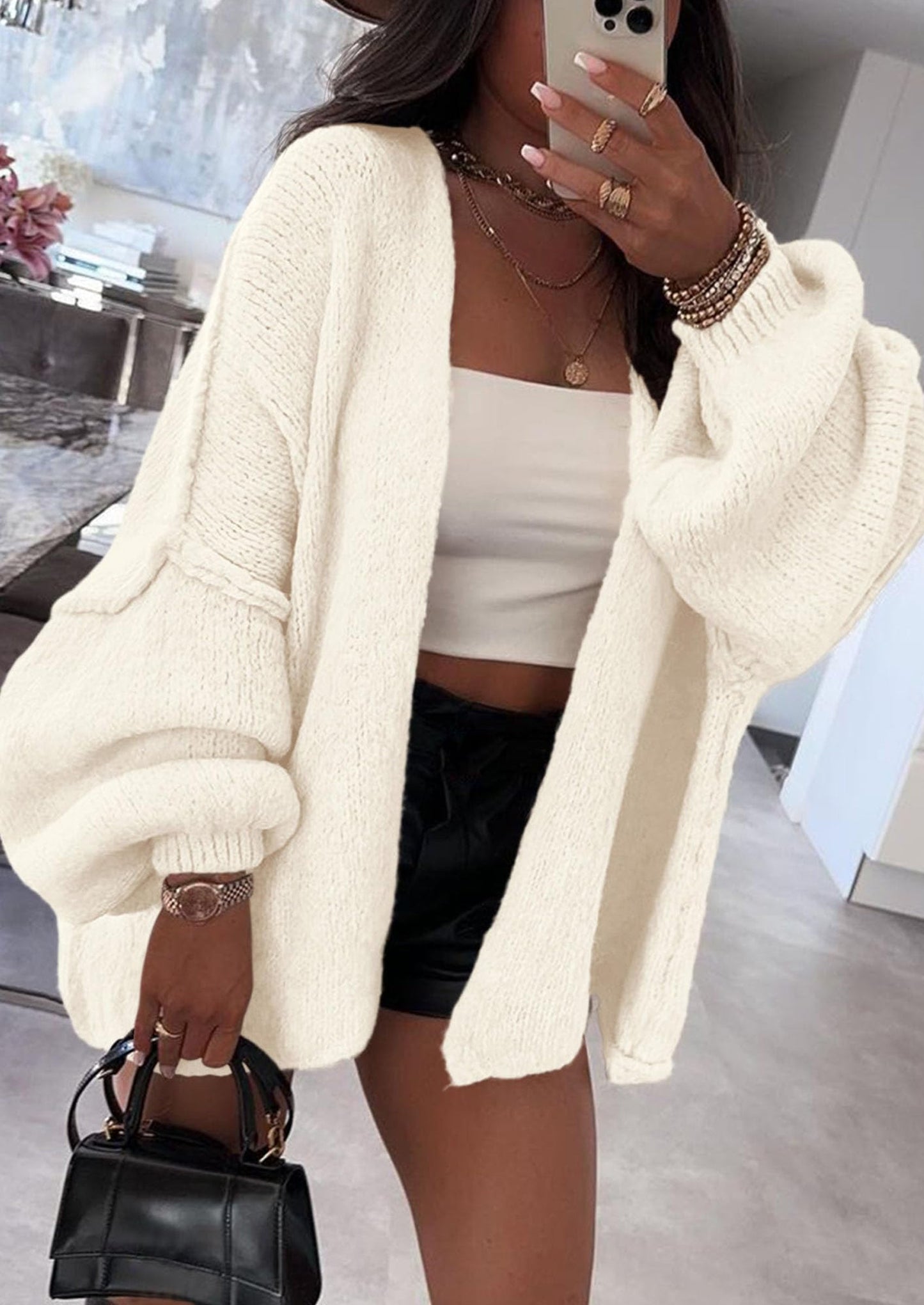 Oversized Knit Cardigan