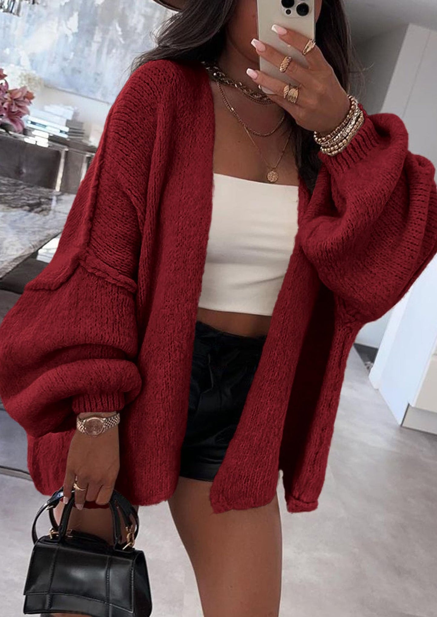Oversized Knit Cardigan