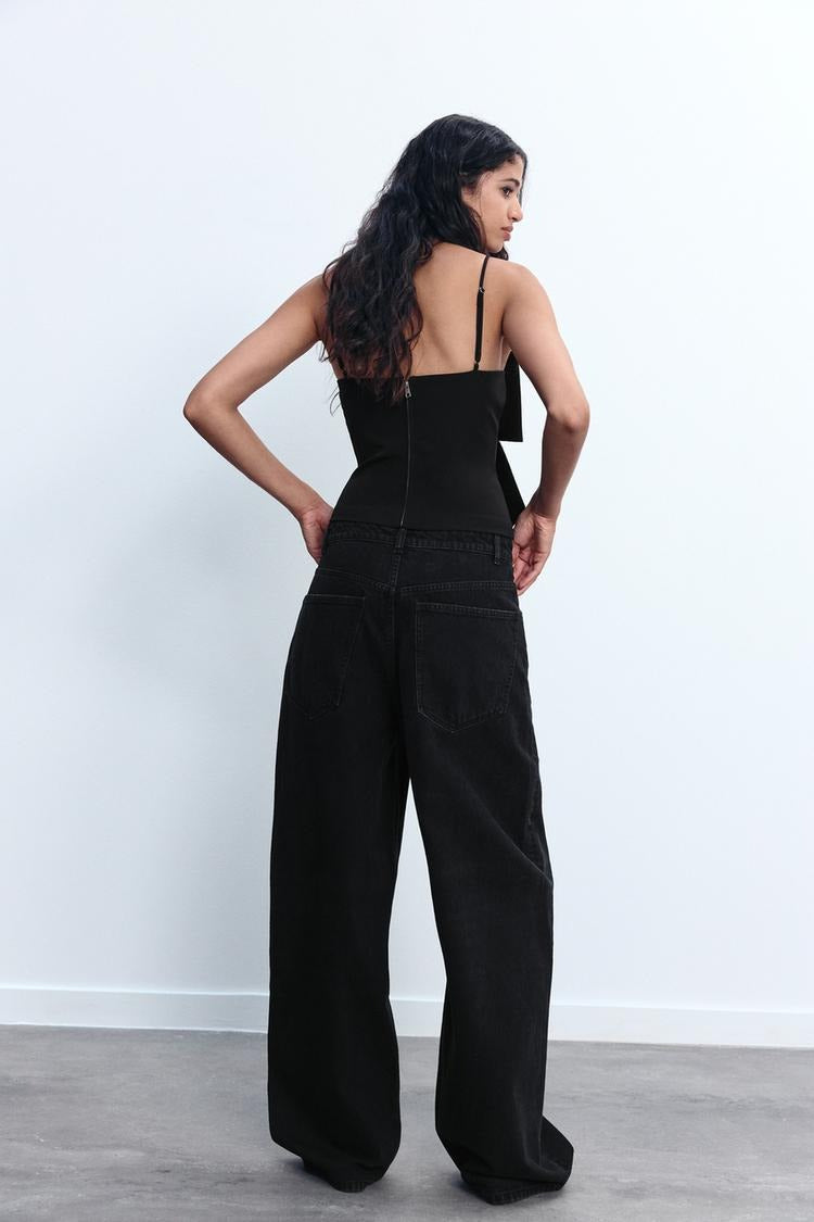 LuxeBow™ - Glitter Bow Crop Top