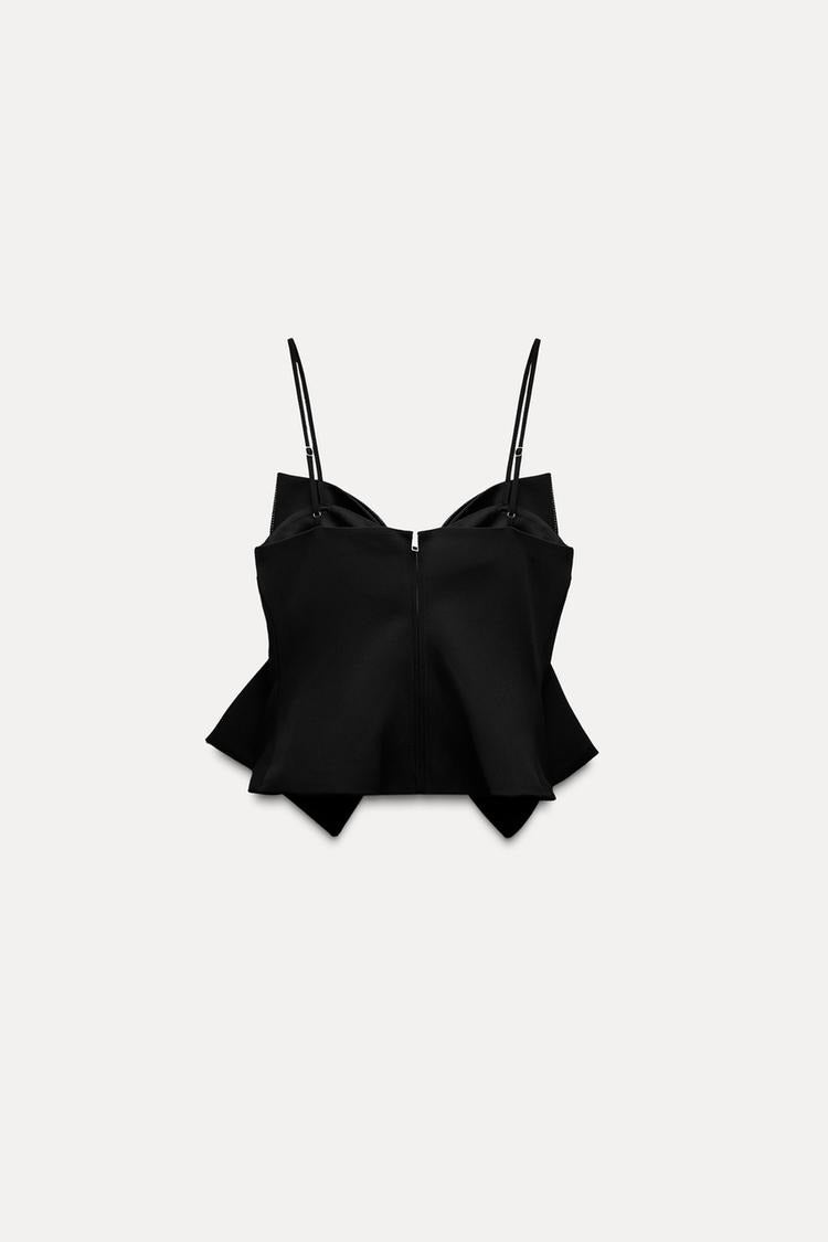 LuxeBow™ - Glitter Bow Crop Top