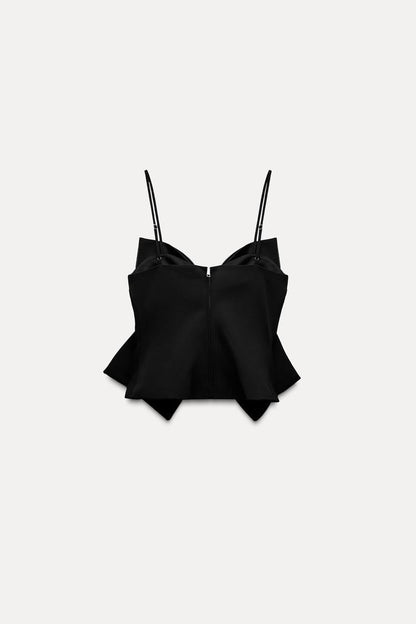 LuxeBow™ - Glitter Bow Crop Top