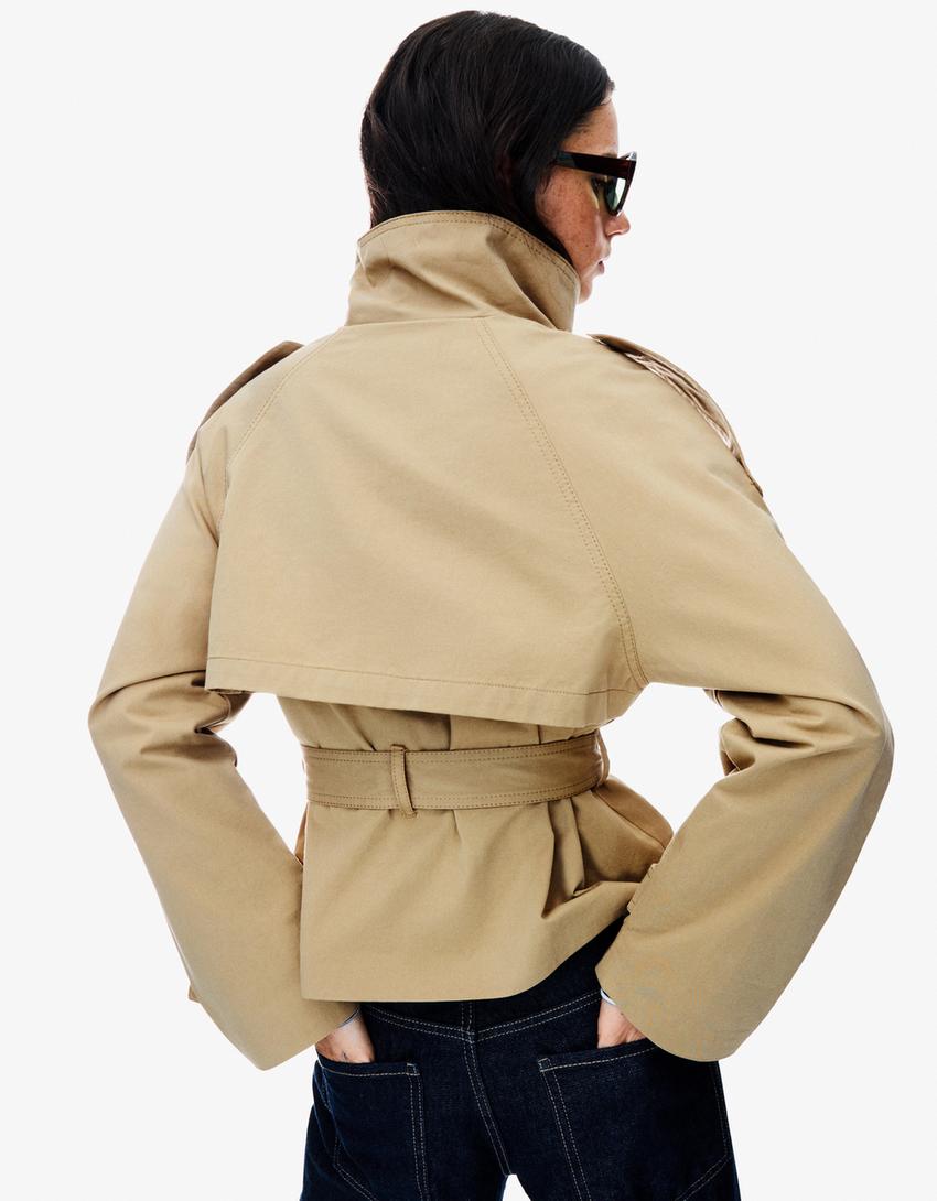 Ava Cropped Trench