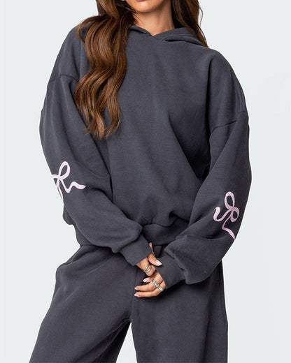 Bow Hoodie en Jogger Set