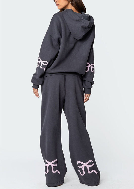 Bow Hoodie en Jogger Set