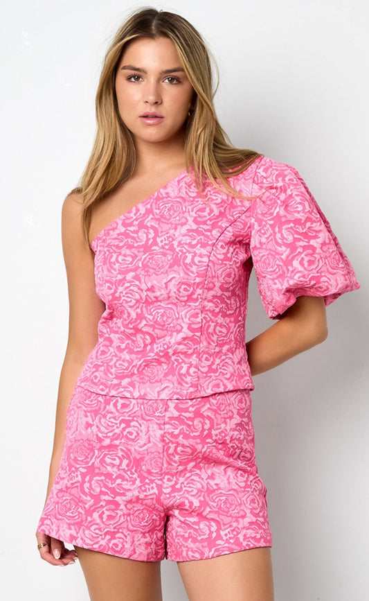 Pink shoulder top