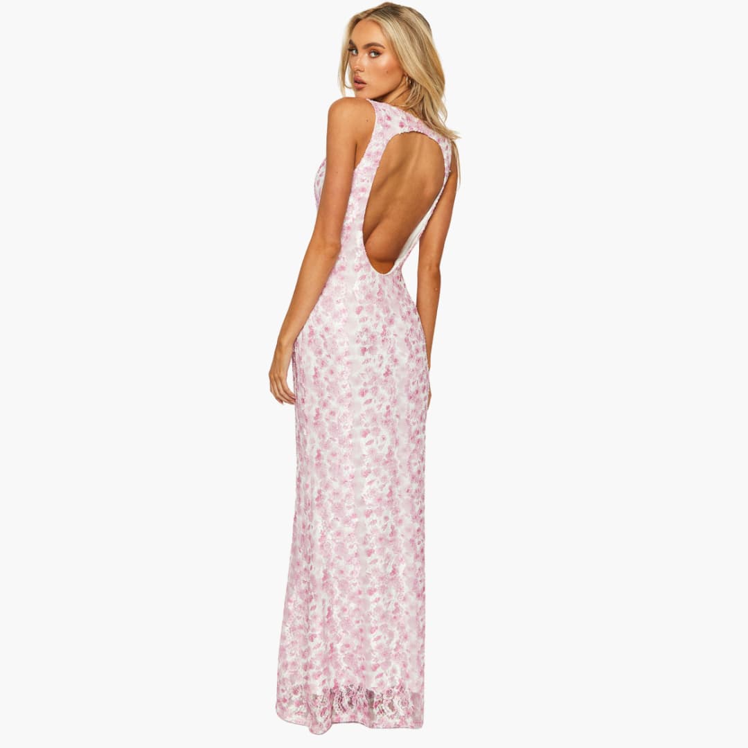 Long Maxi Dress with Lace