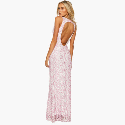 Long Maxi Dress with Lace