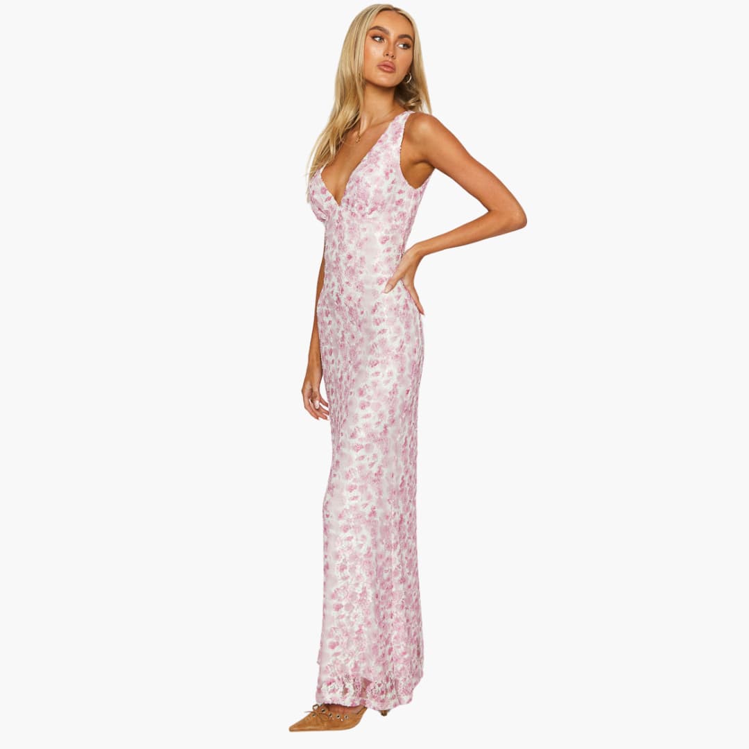 Long Maxi Dress with Lace
