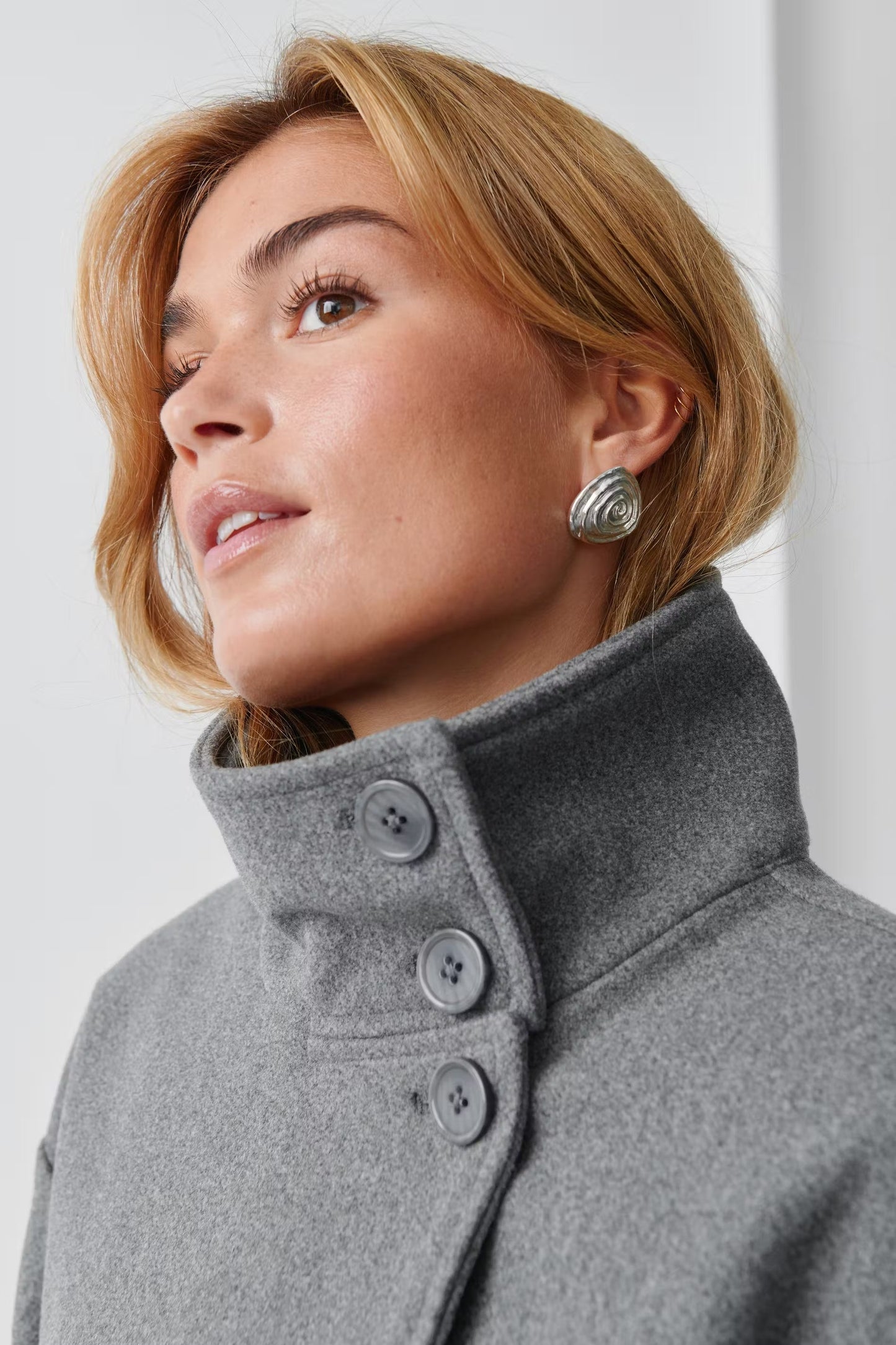 Jacky Wool Coat High Neck
