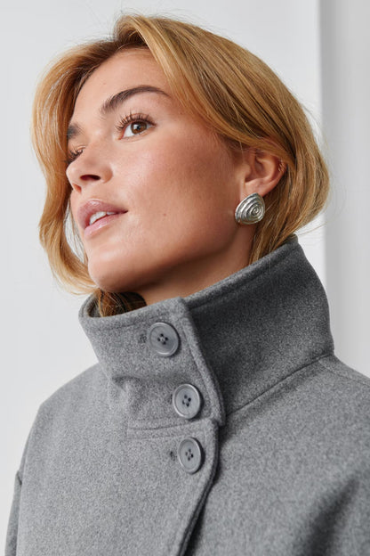 Jacky Wool Coat High Neck