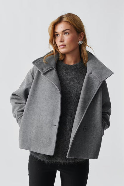Jacky Wool Coat High Neck