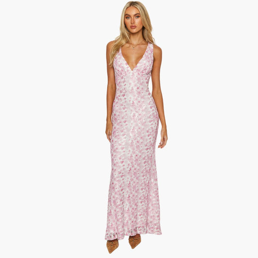 Long Maxi Dress with Lace