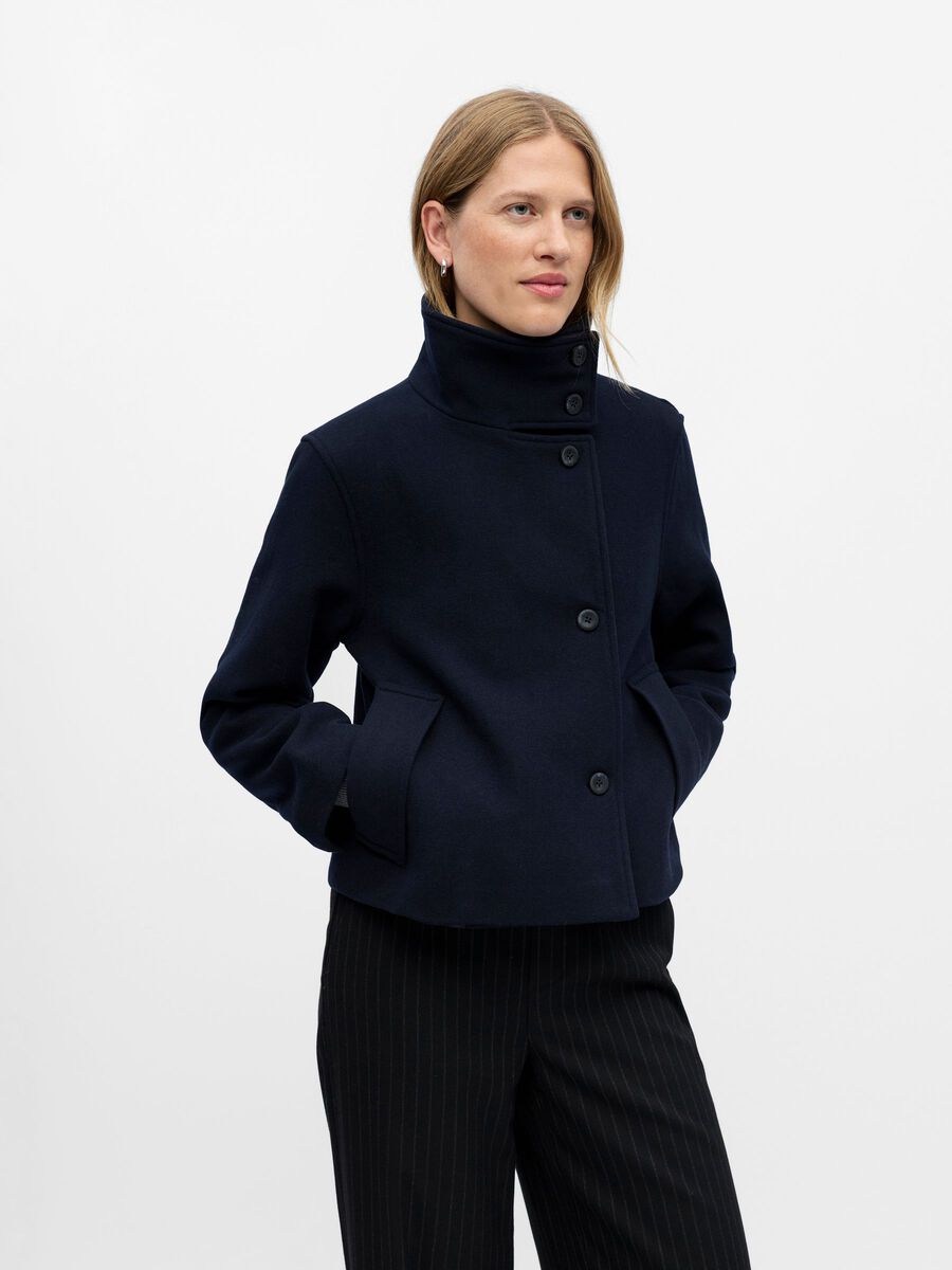 Jacky Wool Coat High Neck