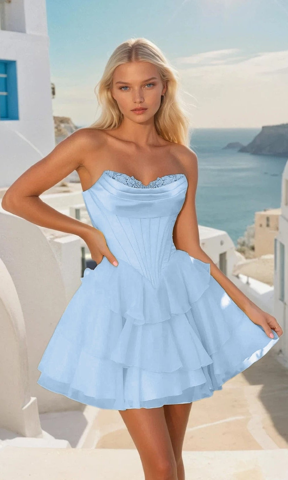 PromGirl Signature Strapless Short Dress