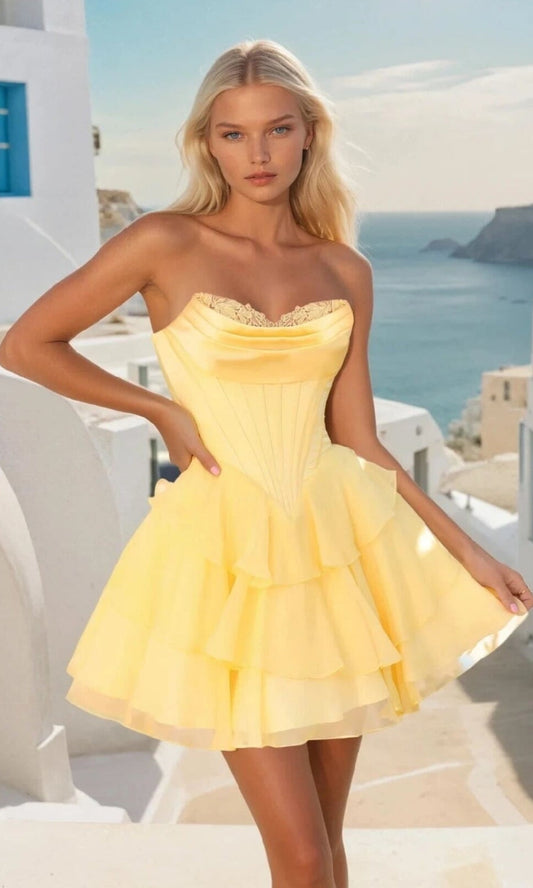 PromGirl Signature Strapless Short Dress