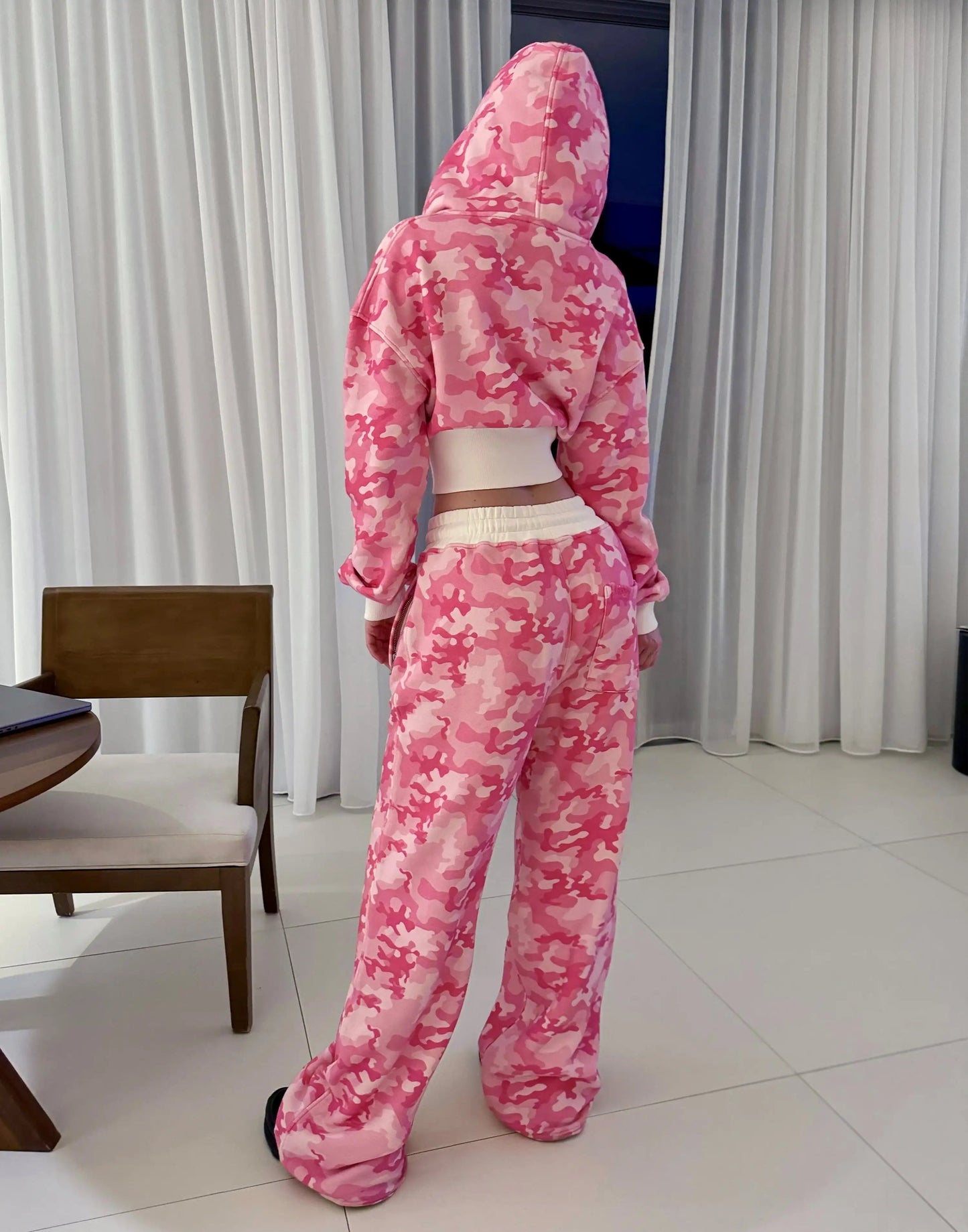 Camo Cropped Track Suit