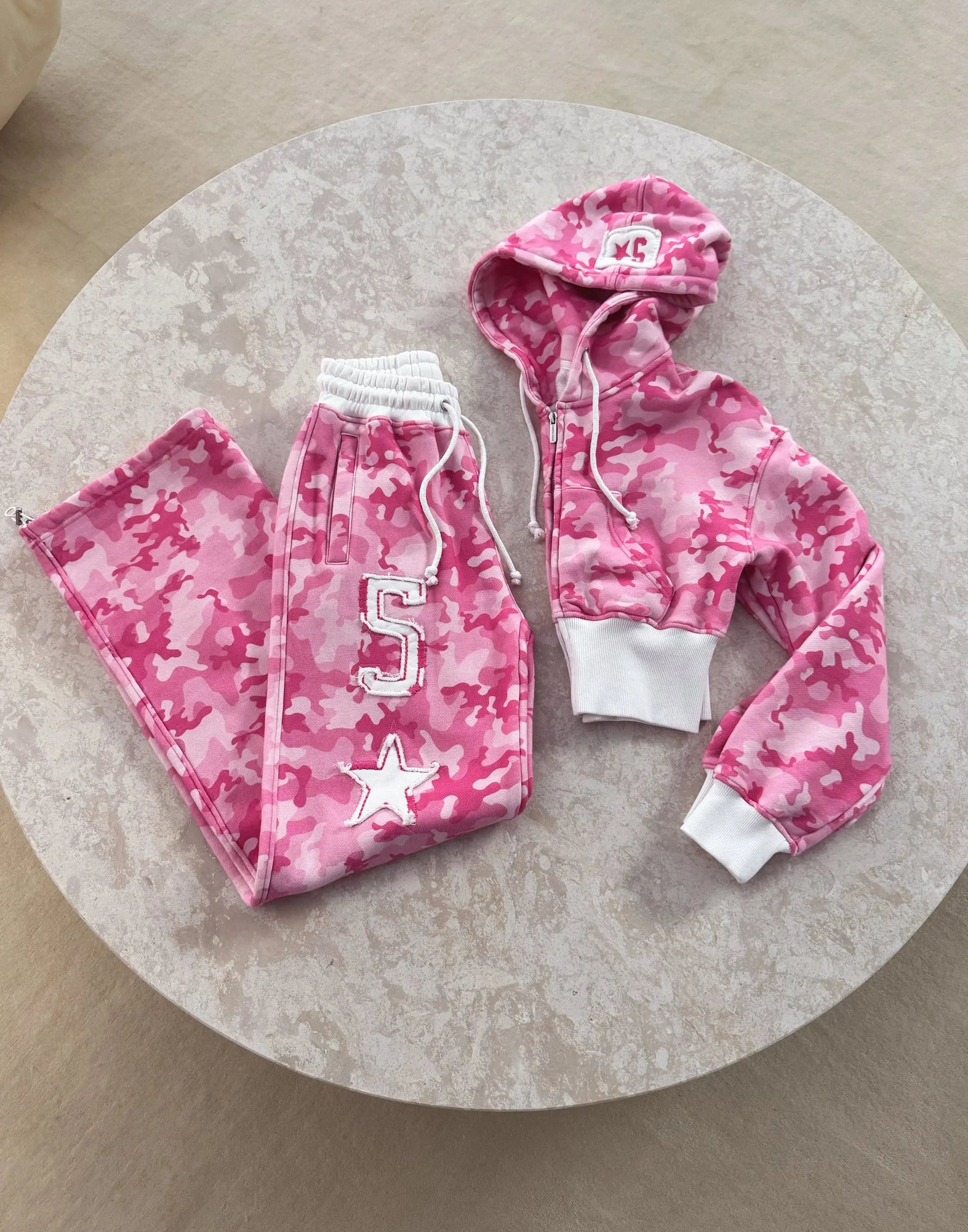 Camo Cropped Track Suit