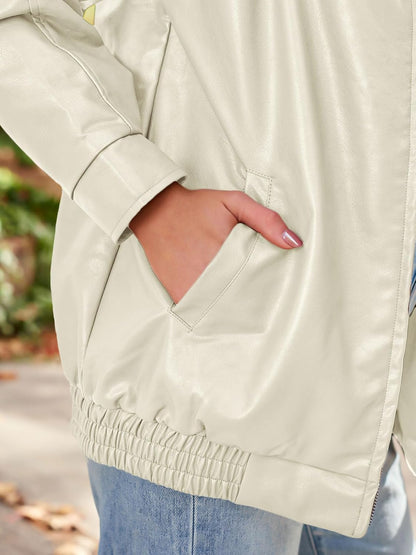 Womens Oversized Leather Jacket