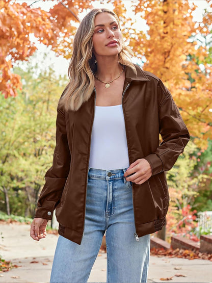 Womens Oversized Leather Jacket