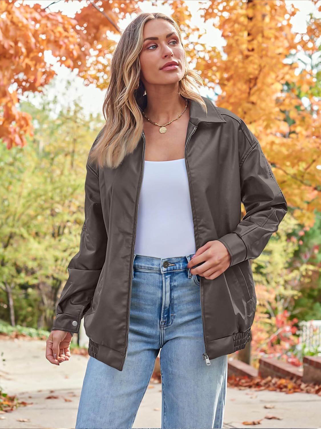 Womens Oversized Leather Jacket