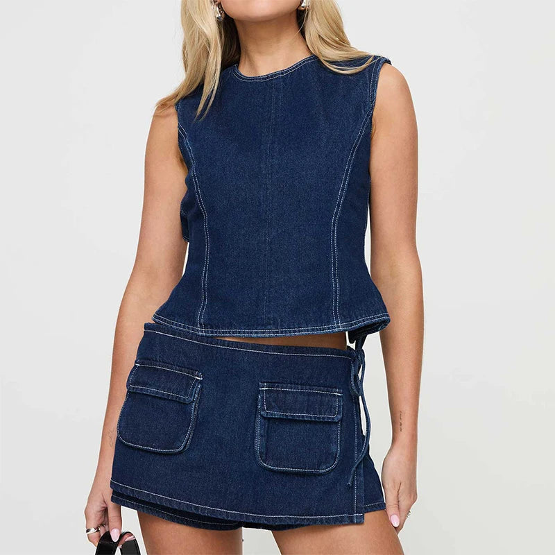 Anna - Denim skirt and top