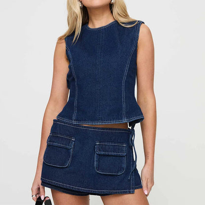 Anna - Denim skirt and top