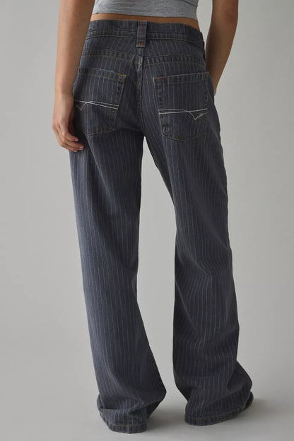 Freja Printed Striped Jeans
