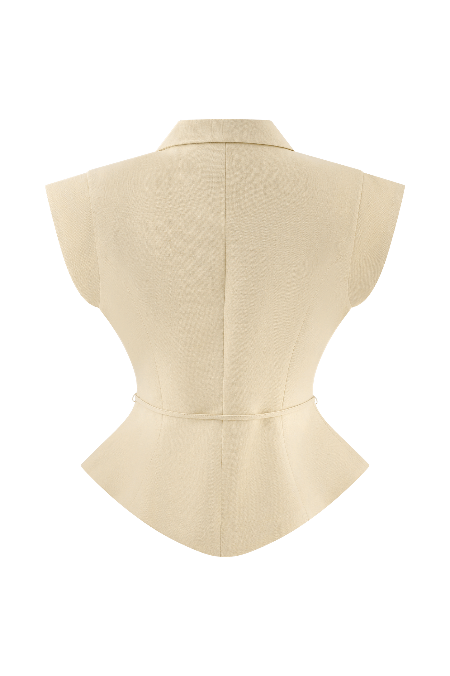 Tina short-sleeved linen blouse - natural beige