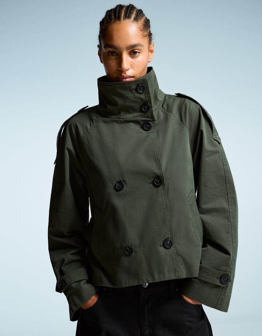 Ava Cropped Trench