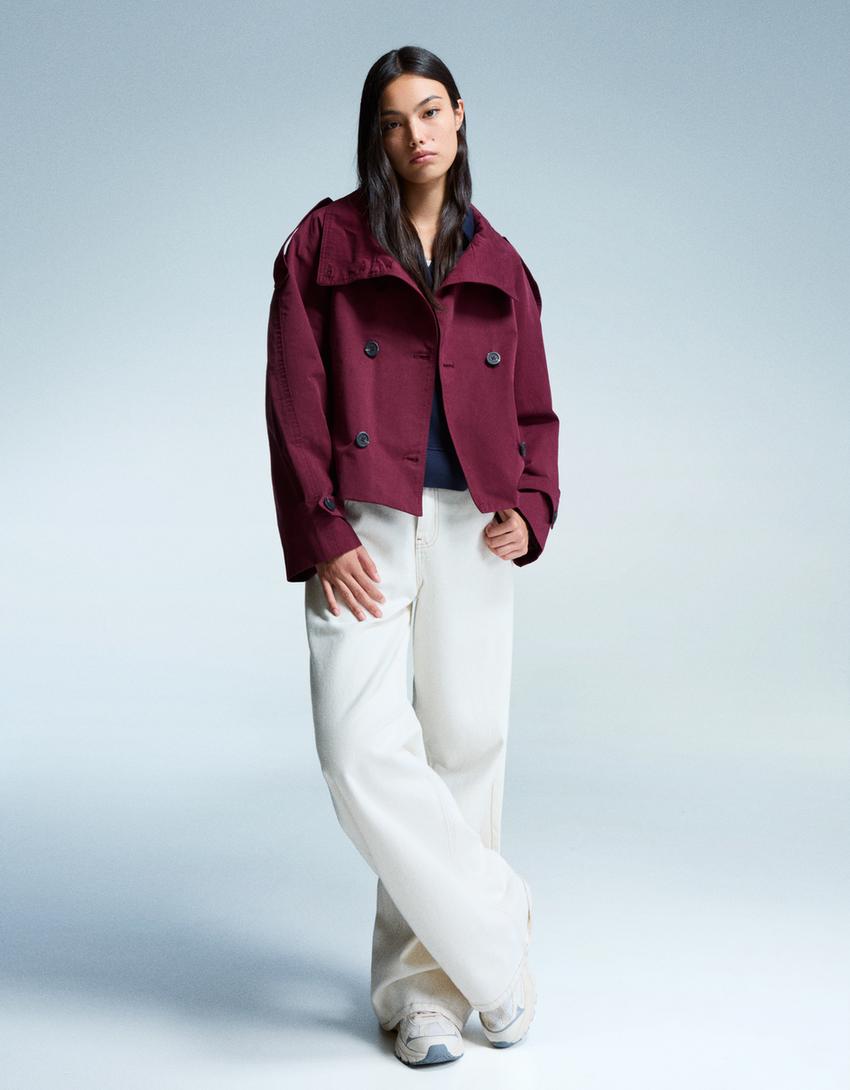 Ava Cropped Trench