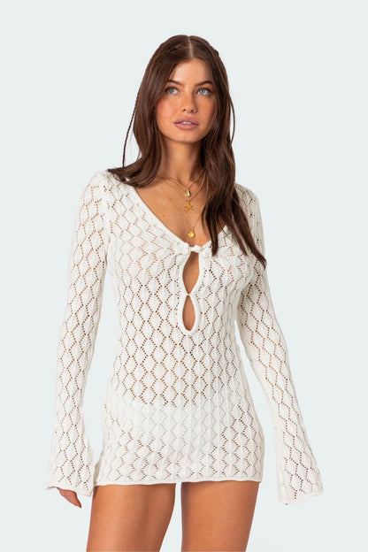 Liva Crochet Mini Dress