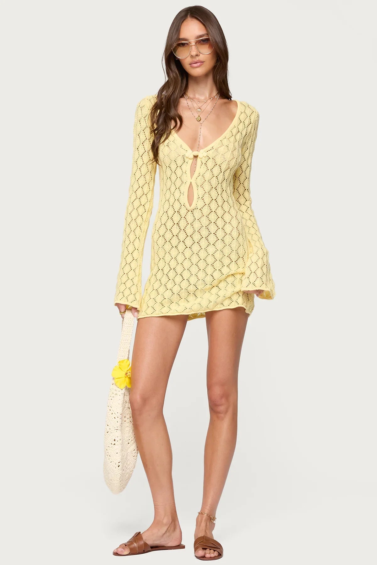 Liva Crochet Mini Dress