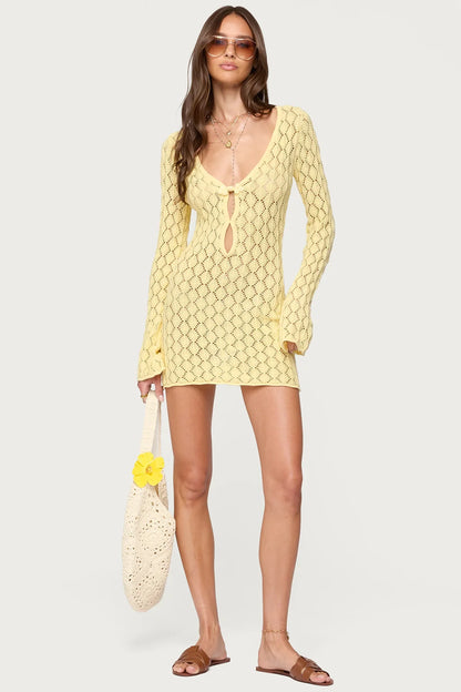 Liva Crochet Mini Dress