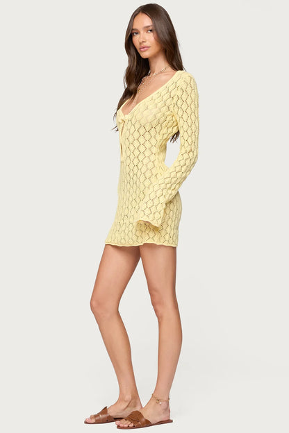 Liva Crochet Mini Dress