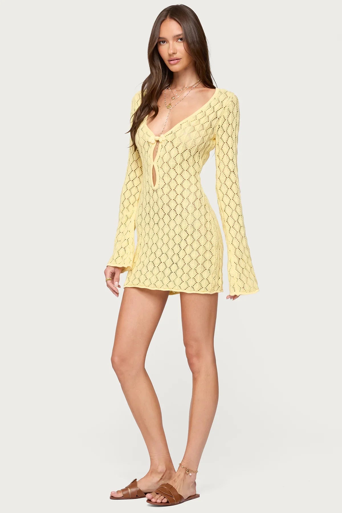 Liva Crochet Mini Dress