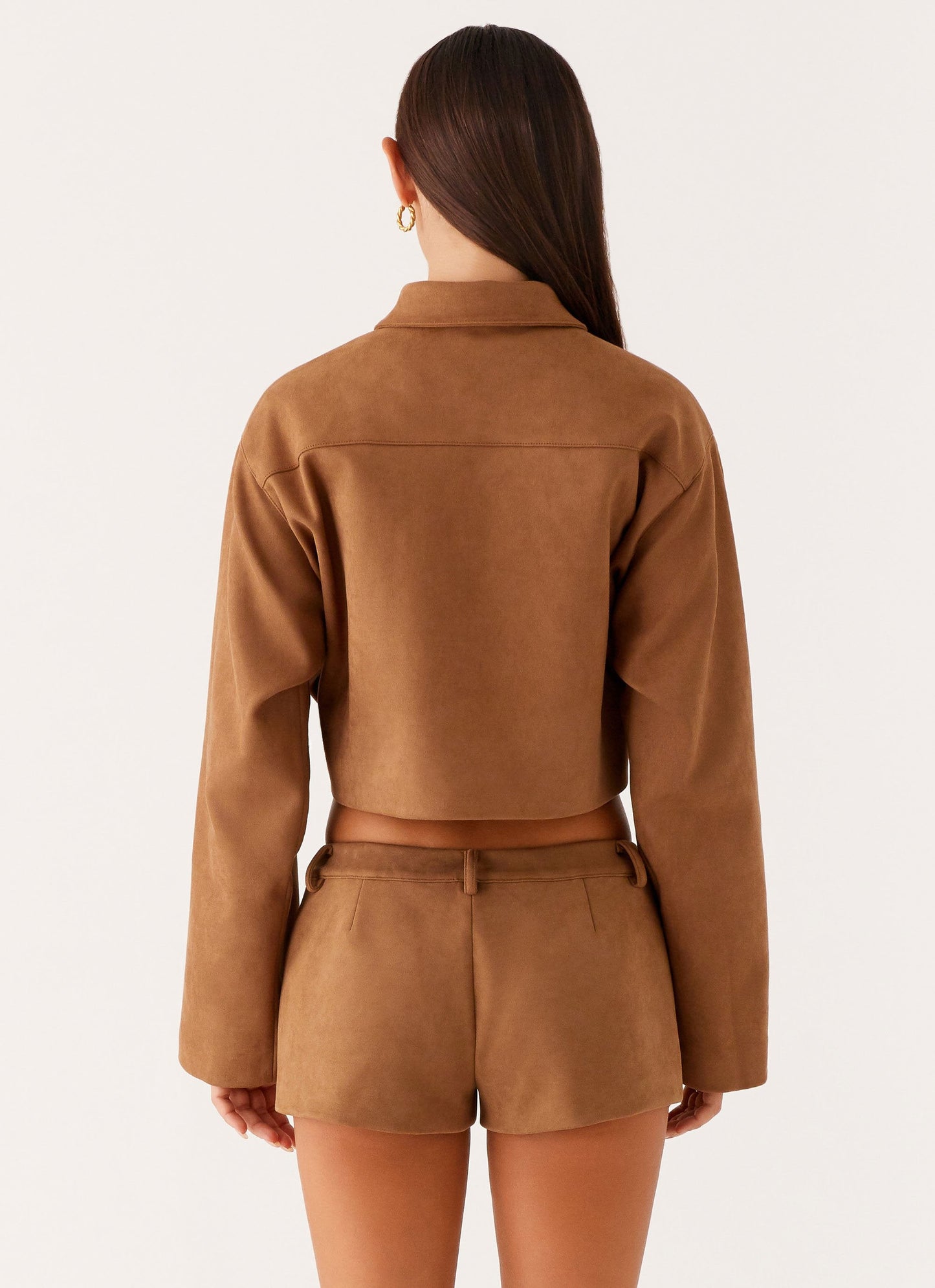 Mira Crop Jacket – Coffee