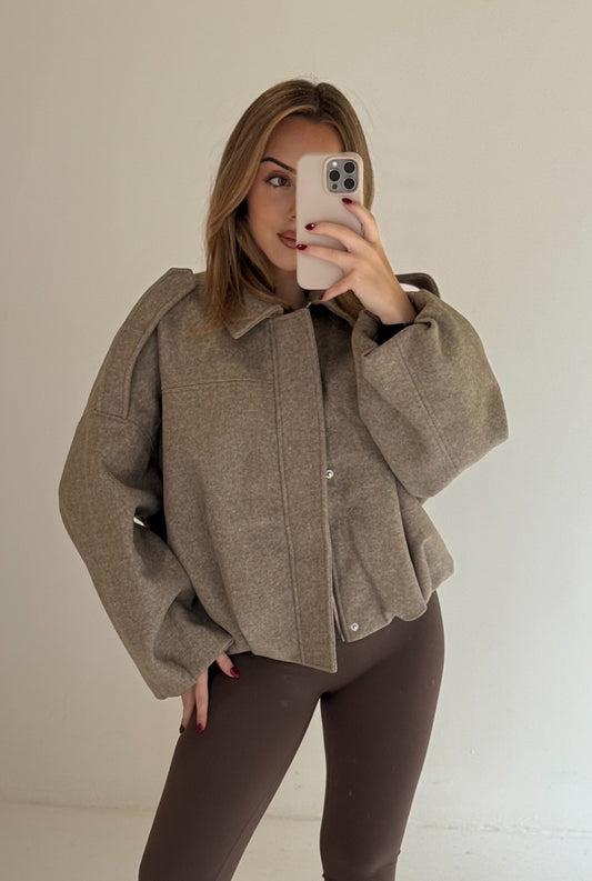 Bomber Jacket In Walnut