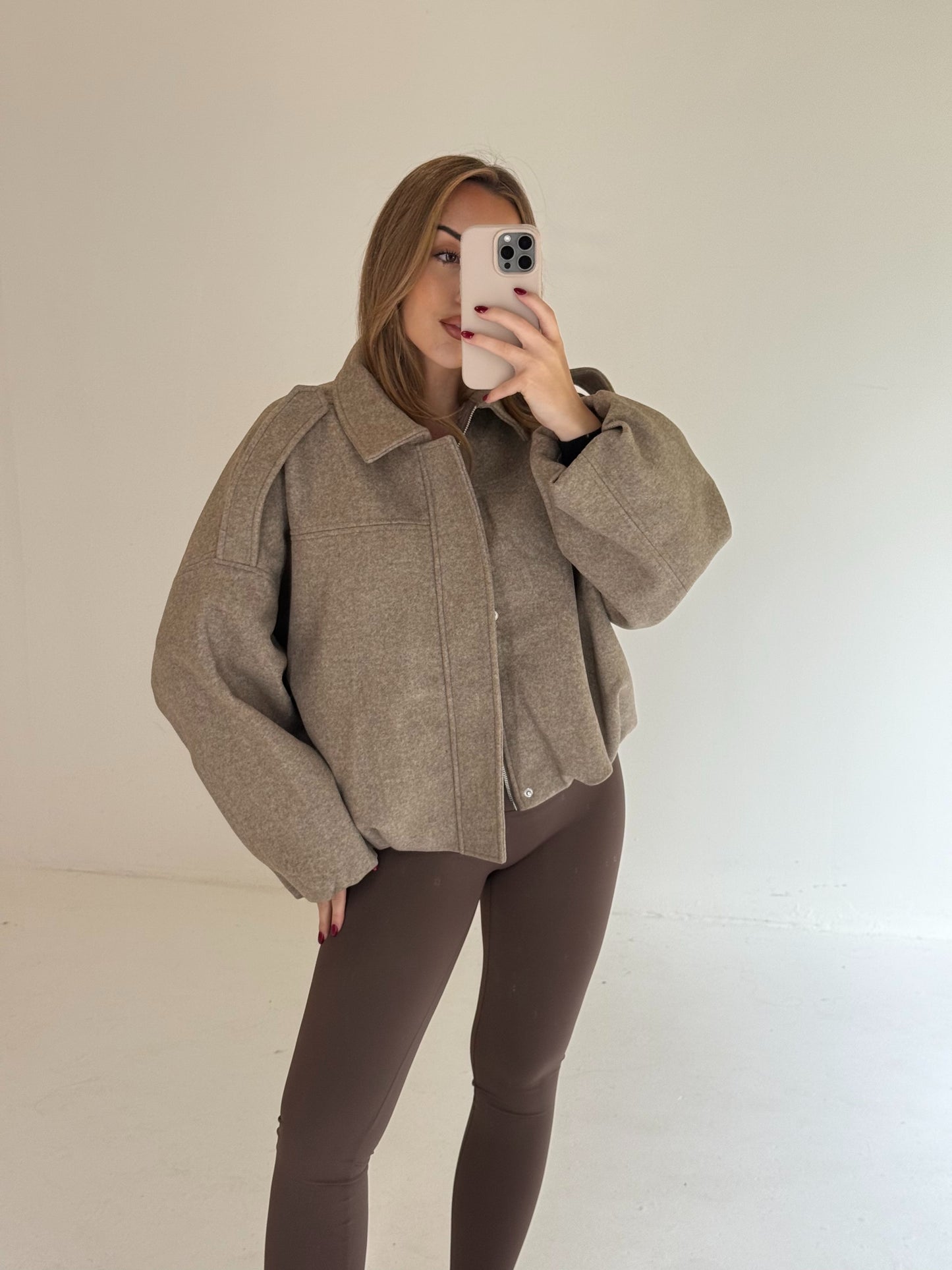 Bomber Jacket In Walnut