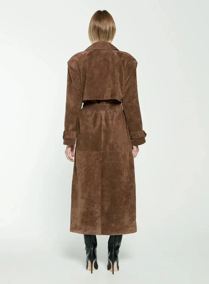 Evelin Suede Trenchcoat
