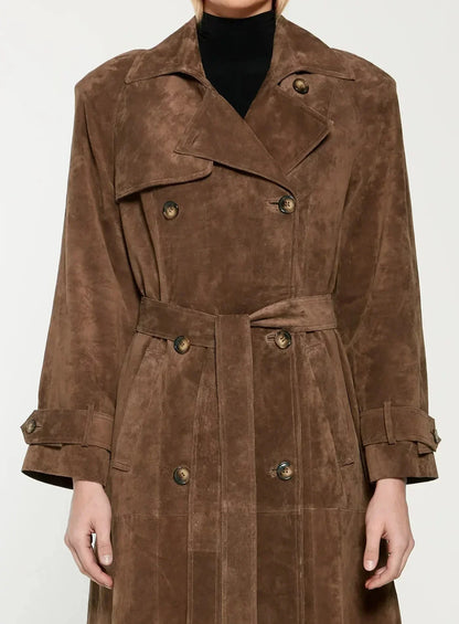 Evelin Suede Trenchcoat