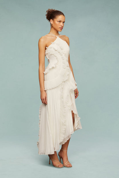 Elvira - One shoulder Midi Kjol