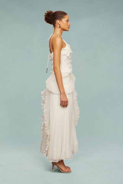 Elvira - One shoulder Midi Kjol