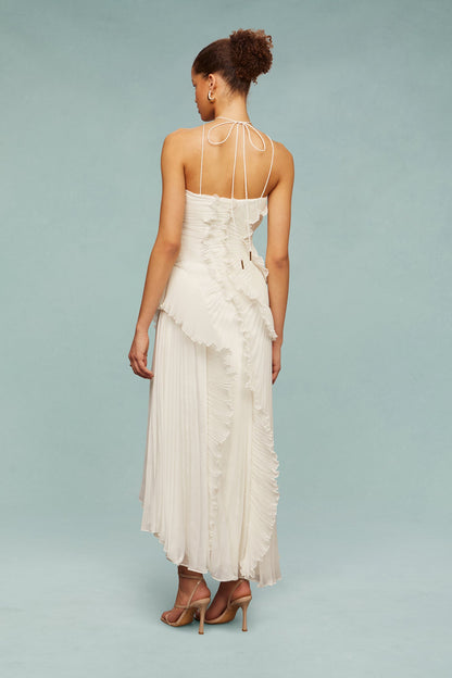 Elvira - One shoulder Midi Kjol
