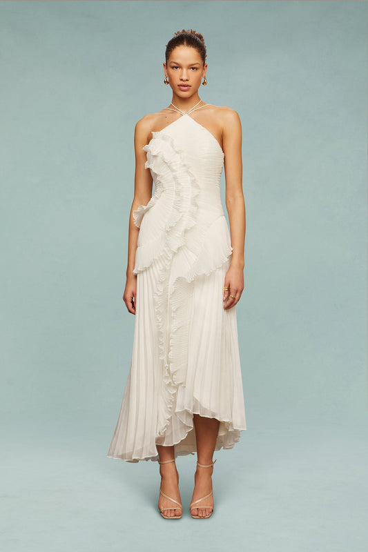 Elvira - One shoulder Midi Kjol