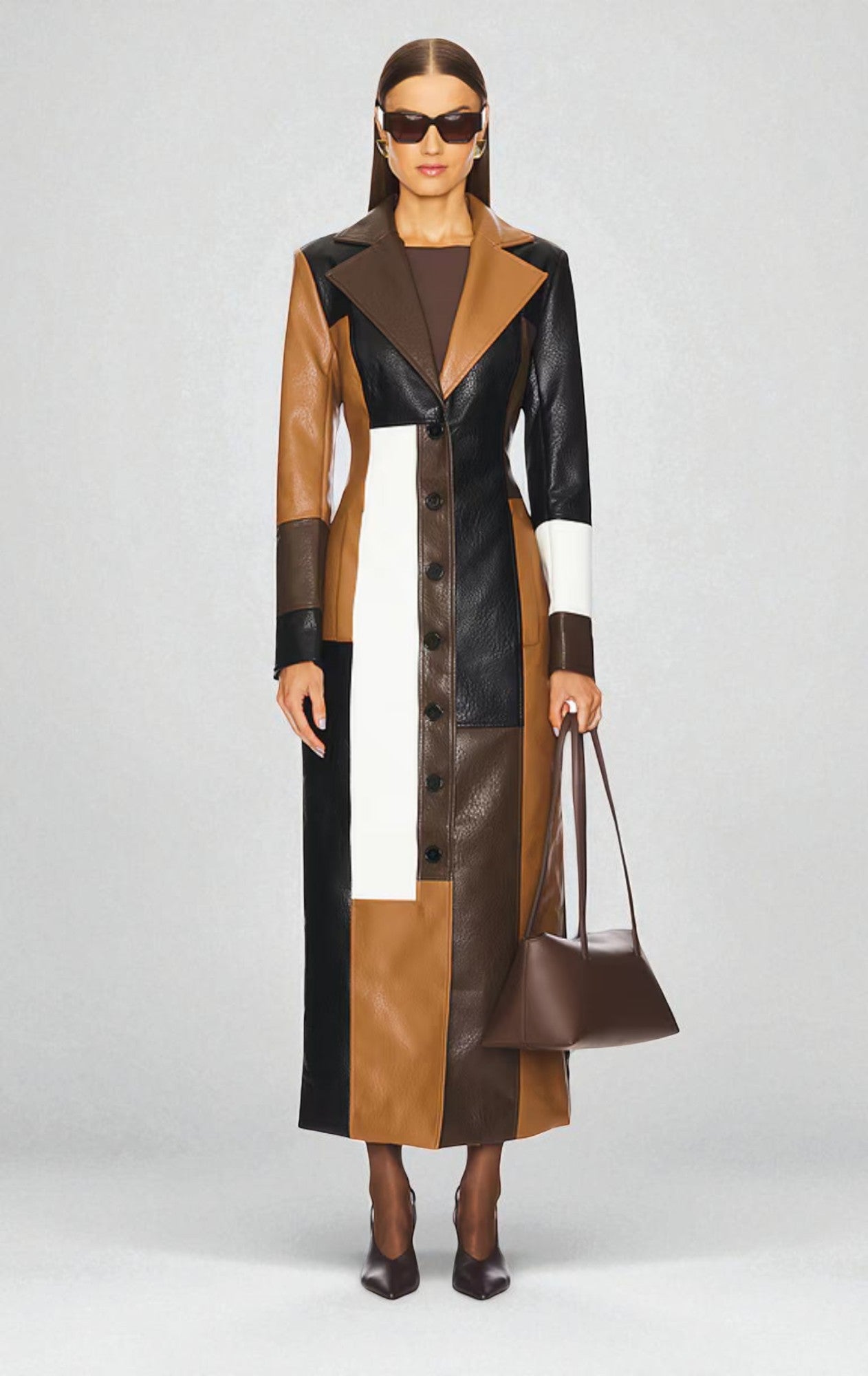 Emma | Mosaic Leather Coat