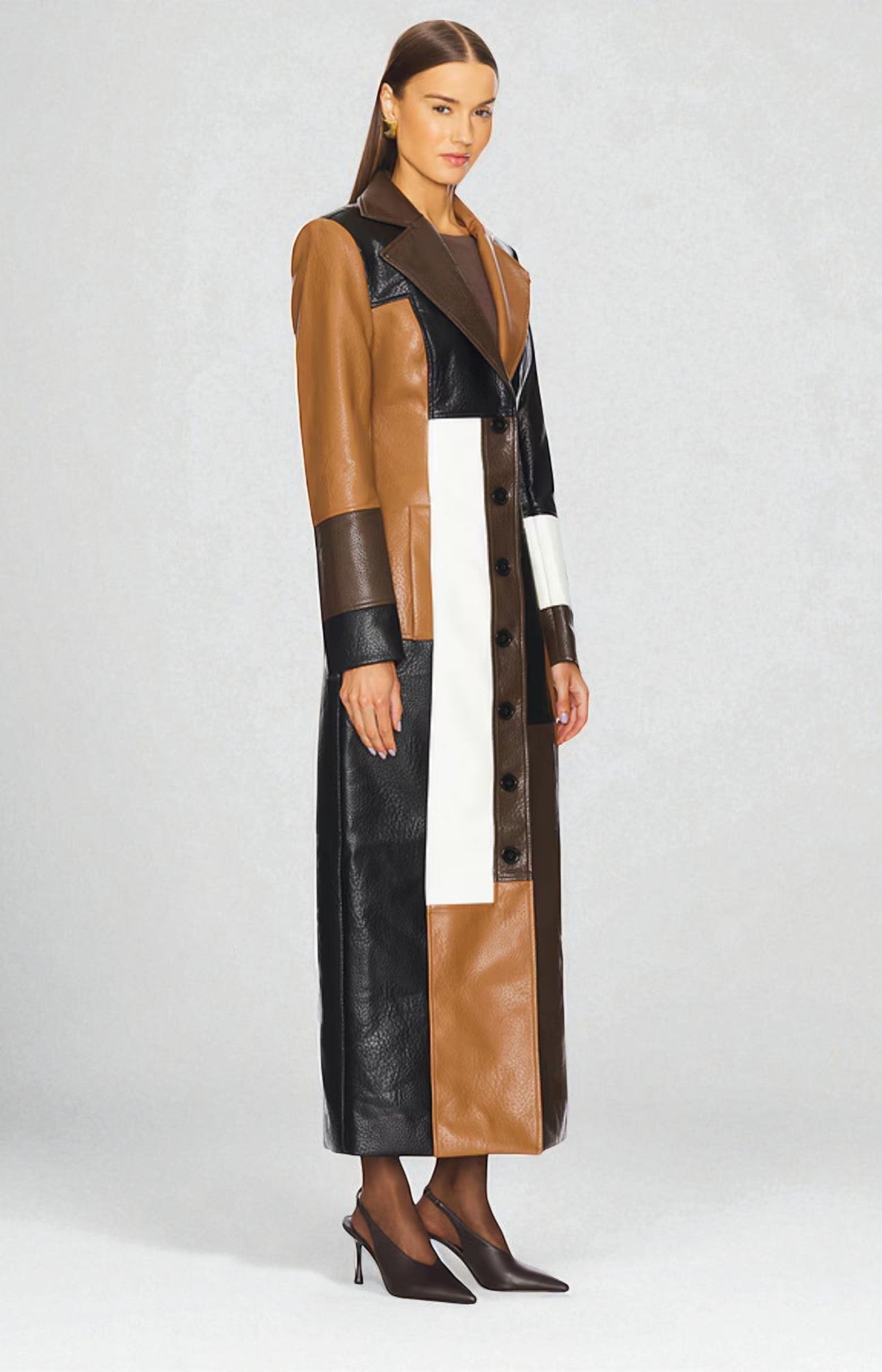 Emma | Mosaic Leather Coat