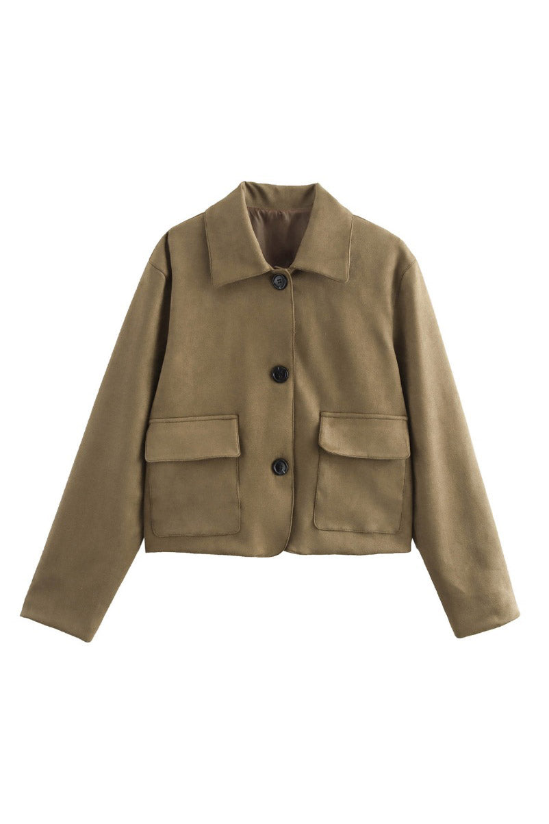 Split suede leather jacket